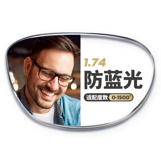 万新官旗 1.74防蓝光特薄非球面镜片+多款镜框可选 正品保证 售后无忧