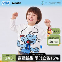 M.Latin/马拉丁童装儿童T恤24春男小童印花长袖T恤 半漂白 110cm