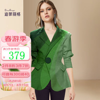 迪菲丽格欧美潮流设计感西装外套女2024春季通勤百搭修身西服 图片色 XL