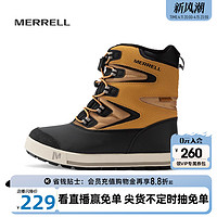 MERRELL 迈乐 儿童雪地靴SNOW BANK高帮户外运动保暖防滑大童鞋男女