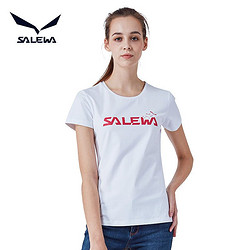 SALEWA 沙乐华 图途户外夏季SALEWA沙乐华女式圆领棉短T印花舒适亲肤吸湿短袖t恤