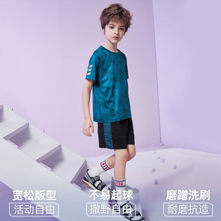 ASK JUNIOR男童套装2024夏薄款透气短袖t恤短裤快干运动跑步两件套140