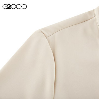 G2000【可机洗】G2000女装SS24商场柔软舒适垂感波浪剪裁短袖衬衫 轻薄-灰粉色合身25寸 36