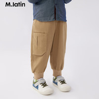 M.Latin/马拉丁童装儿童裤子24春款男小童龙年新年户外长裤 卡其 90cm