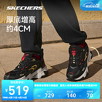 SKECHERS 斯凯奇 秦霄贤同款机甲鞋三代龙年男女同款老爹鞋800022 女款-黑色/白色/金色/BWGD 37