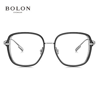 暴龙（BOLON）眼镜近视光学镜眼镜框可配度数 BH6008B15框+优可视变色1.60 B15-银色|亮黑