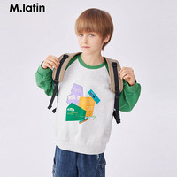 M.Latin/马拉丁童装儿童卫衣24春男大童插肩袖印花卫衣 森林绿 110cm