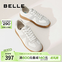 BeLLE 百丽 复古德训鞋女春夏季新款鞋子小白鞋运动鞋轻便休闲鞋B0992CM3