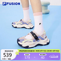 FILA 斐乐 FUSION斐乐潮牌女鞋硬糖凉鞋2024夏休闲厚底鞋运动鞋