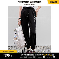 TEENIE WEENIE TeenieWeenie小熊2023新款舒适基础款个性印花休闲卫裤长裤子女