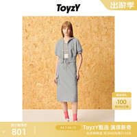 XII BASKET/ToyzY24夏灰色空气层工装铅笔半裙 灰色 36
