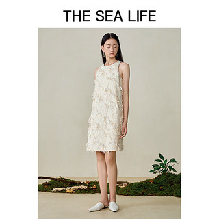 THE SEA LIFE 欧海一生 法式复古连衣裙24春季无袖碎感XB15 冰淇淋色 S