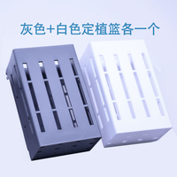 千浔水族鱼缸绿植固定架壁挂式种植蓝水草杯造景绿植壁挂水生种绿萝红薯苗 白色+灰色水培定植蓝各1个