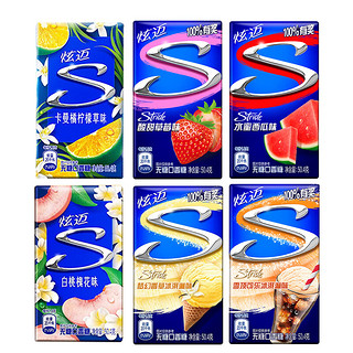 炫迈（Stride）无糖口香糖28片6盒装 草莓西瓜多口味组合50.4g 【6盒】桃/卡/香草/可乐/瓜/草莓