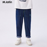 M.Latin/马拉丁童装儿童裤子24年夏男大童直筒牛仔长裤 牛仔蓝 150cm