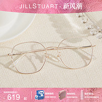 JILL STUART 姬丝图特 JILLSTUART眼镜白色方框光学镜架男女同款全框钛金属镜框JL33007