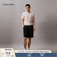 Calvin Klein Jeans24春夏男经典绣标松紧腰莱赛尔混纺休闲短裤J325564 BEH-太空黑 S