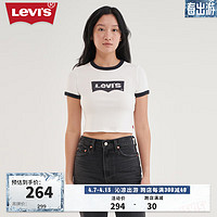 Levi's李维斯24夏季女士时尚宽松印花短袖T恤 白色 A3523-0068 S