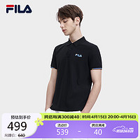 移动端：FILA 斐乐 官方男子短袖POLO衫2024夏季时尚简约T恤商务翻领男装上衣