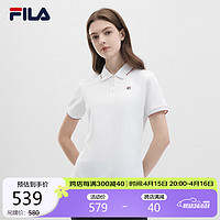 移动端：FILA 斐乐 官方女短袖POLO衫2024夏凉感透气商务休闲针织T恤女