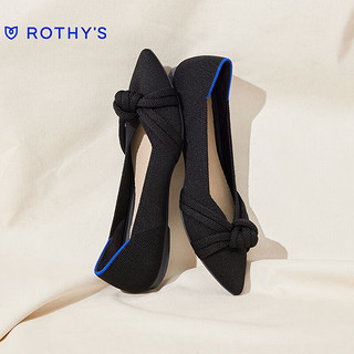 ROTHY'S 2024时尚优雅结尖头女鞋单鞋平底鞋王妃鞋纯黑色 纯黑色