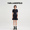 Karl Lagerfeld卡尔拉格斐轻奢老佛爷女装23春夏显瘦女士针织连衣裙老佛爷 深蓝 L