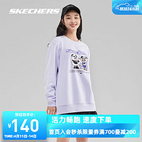 SKECHERS 斯凯奇 2023年冬季男女同款奶茶熊休闲运动情侣卫衣服