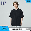 Gap男女装2024春季logo染色口袋圆领短袖T恤套头上衣877013 黑色 170/92A(M)亚洲尺码