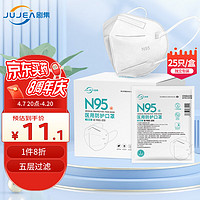 剧集 医用N95口罩成人防护灭菌级防尘防细菌双层熔喷布独立包装白色25只