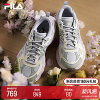 FILA 斐乐 官方女鞋老爹鞋FERN运动鞋2024春新款蕨草鞋厚底休闲鞋