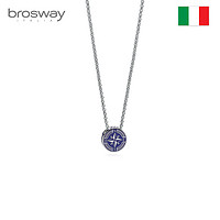 Brosway 意大利时尚欧美个性男希望罗盘钛钢项链吊坠百搭520礼物