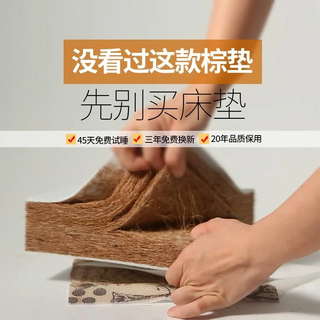 能见度硬床垫 偏硬护脊椎椰棕垫家用环保棕垫加硬棕榈垫软床垫 厚10cm=抑菌面料+10 900mm*1900mm