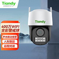 Tiandy 天地伟业 WiFi智能警戒球机400万家用无线高清全彩夜视云台球机室内室外手机远程360°