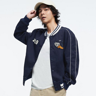 Gap 盖璞 男女装春秋季LOGO棒球服769906校队夹克