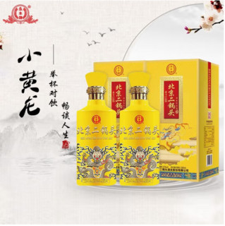 YONGFENG 永丰牌 北京二锅头酒  清香型白酒  42度 小黄龙 500ml*2瓶