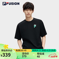 FILA FUSION 斐乐潮牌短袖T恤情侣款夏时尚宽松运动休闲上衣