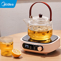 Midea 美的 电陶炉 低噪且匹配各种高温锅具不调壶 一炉多用 围炉煮茶 家用烧水壶 MC-HW10W1-002