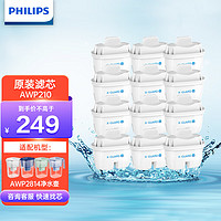 PHILIPS 飞利浦 家用滤水壶滤芯AWP2814 原装滤芯 AWP210 12支装