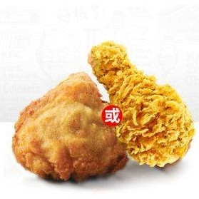 KFC 肯德基 3份【经典小食】 吮指原味鸡/黄金脆皮鸡(1块装) 到店券