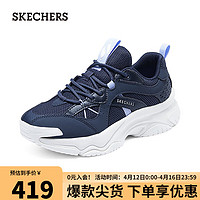 SKECHERS 斯凯奇 漫月鞋女舒适缓展休闲鞋177591 海军蓝色/蓝色/NVBL 40