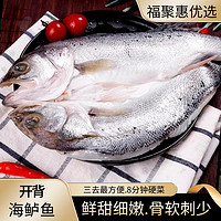 恒益三去开背海鲈鱼 500-550g 新鲜急冻海鲜水产 去鳞去鳃去内脏