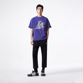 杰克·琼斯（JACK&JONES）夏季NBA联名湖人队略宽松版型休闲运动短袖T恤224201007 E38 葡萄紫 常规 E38 葡萄紫 170/92A/S