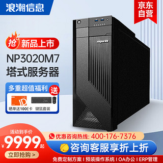 INSPUR 浪潮 NP3020M7塔式服务器主机 企业文件共享云存储OA财务办公erp E2324/16G/8T/四千兆/电源/显示器