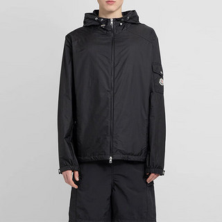 Moncler 盟可睐 2024春夏 男士袖标连帽冲锋衣夹克外套 黑色 1A00101 5968E 999 3/XL