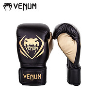 Venum 毒液 竞争者拳击手套训练泰拳散打搏击拳套拳击套 黑金 12OZ