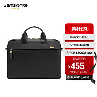 Samsonite 新秀丽 女生手提电脑包14英寸单肩斜跨包 Samsonite苹果笔记本内胆包NO1黑色