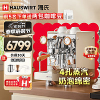 Hauswirt 海氏 C6机械师咖啡机家商用小型私房虹吸冲煮头半自动意式专业奶泡机 带外接水款