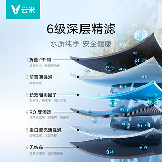 VIOMI 云米 小京龙800G全屋净水套装净水器+前置过滤器VF4-A两件套家用直饮净水器净水机