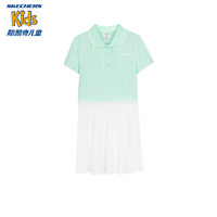 Skechers斯凯奇女童连衣裙POLO领夏季儿童运动透气短裙P224G111