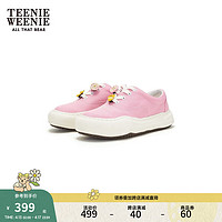 Teenie Weenie小熊2024年春季溶解底彩色帆布鞋冰淇淋色女鞋 粉色 37